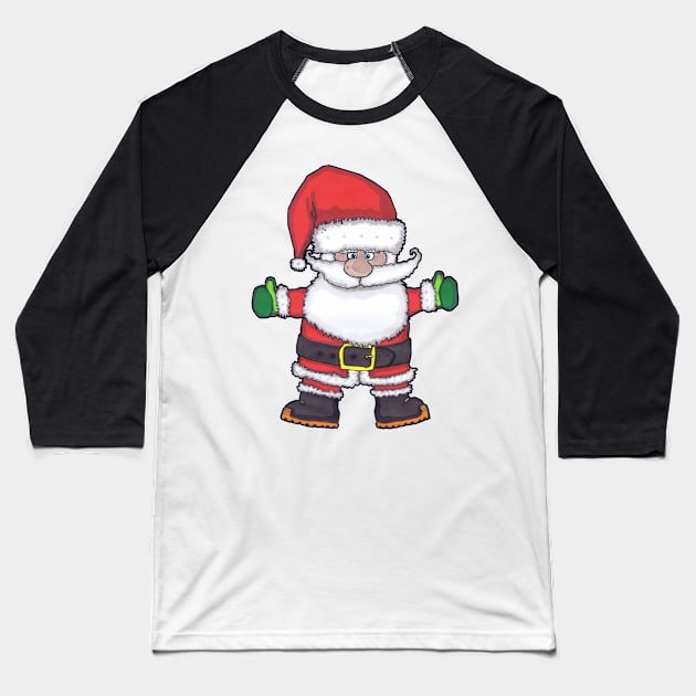 Father Christmas Baseball T-Shirt by SpencerHart